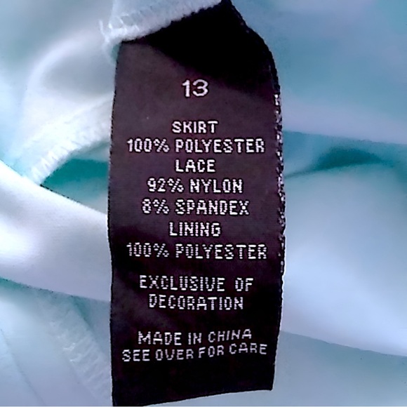 I.N. San Francisco Mint Green and White Lace Shift Dress (Large) - Picture 8 of 11